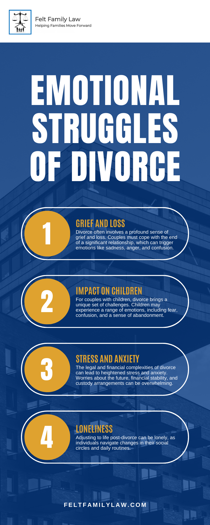 Emotional Struggles Of Divorce Infographic