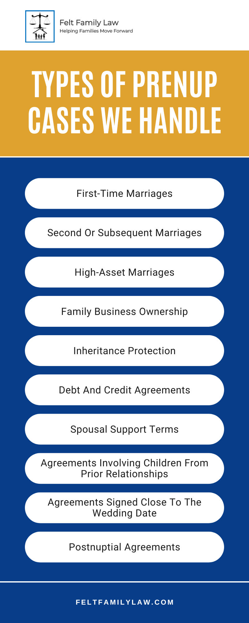 Types Of Prenup Cases We Handle Infographic